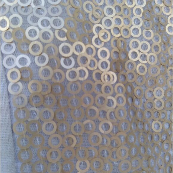 NWOT Midnight Velvet Linen Blend Top W/ Sequins - Picture 5 of 8